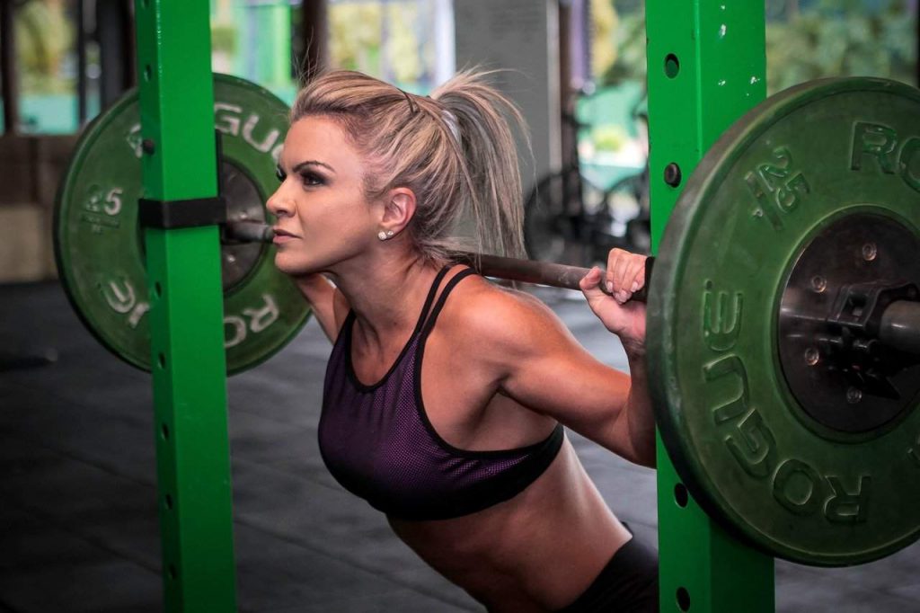 Woman lifting weights