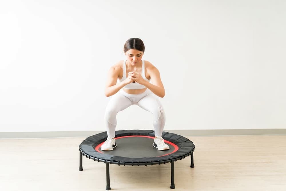 Squats on Mini Trampolines