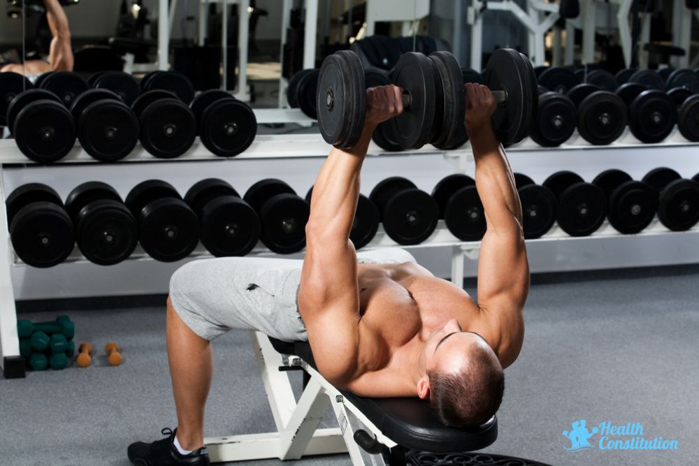 Man Doing Bench Press