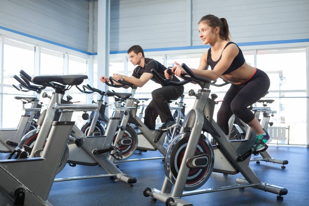 Magnetic Exercise Bikes at a Gym