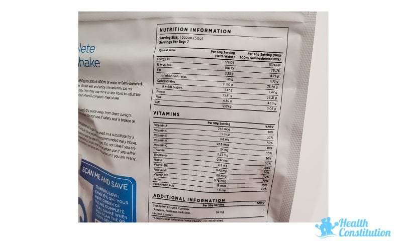 Nutritional Label